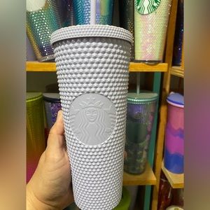 Studded light purple starbucks tumbler